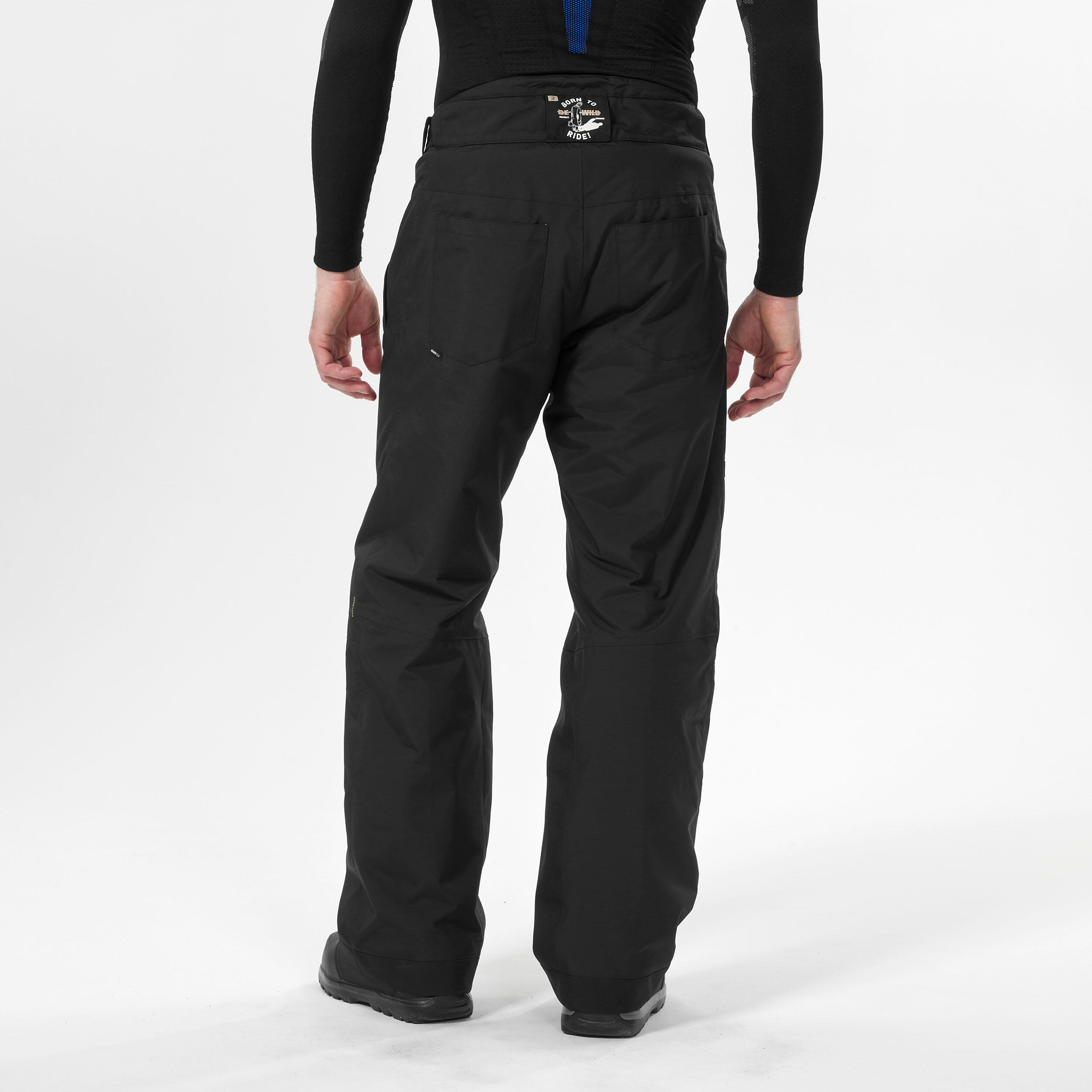Men s Comfortable Insulating Snowboard Trousers 100 Black Decathlon